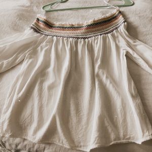 Off the shoulder flowy blouse